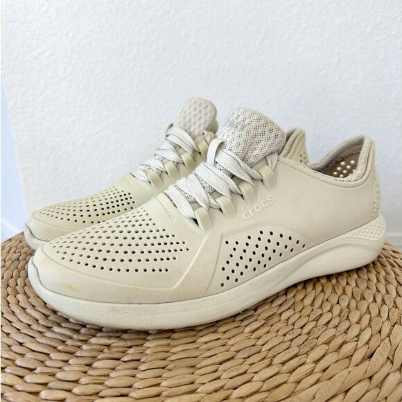 Crocs LiteRide Pacer Women's Size 9 Casual Comfort Sneaker Shoes Stucco Color - Picture 2 of 13